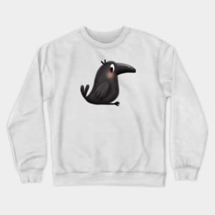 Cute Crow Drawing Crewneck Sweatshirt